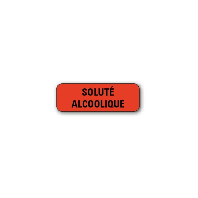 720 ETIQUETTES 38*13MM IMP "SOLUTION ALCOOLIQUE"