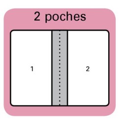 Porte-carte Vitale PVC mat color - 2 poches - personnalisé